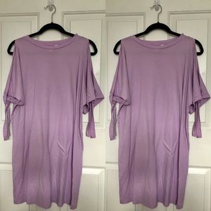 3/$12💜Open Shoulder T-Shirt Dress